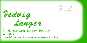 hedvig langer business card